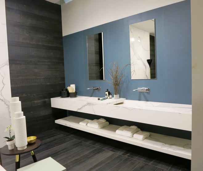 contemporary marble bath vanity